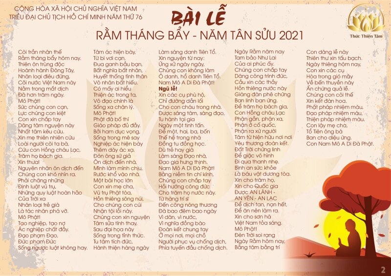 Ý NGHĨA VÀ BÀI LỄ RẰM THÁNG 7